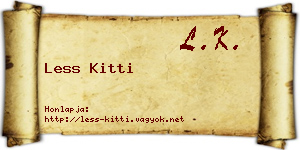 Less Kitti névjegykártya